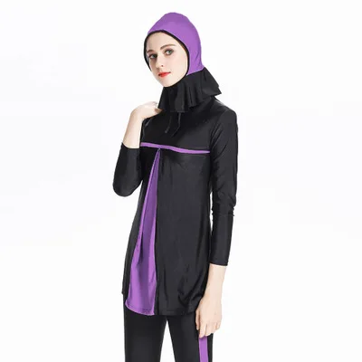 

Sunblock nylon Islamic beachwear Muslim women swimsuit size S-4XL with cap