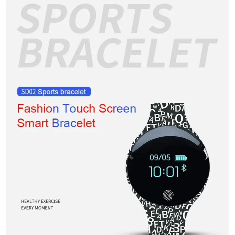 Смарт браслет SD02 с Bluetooth шагомером и ремешком|Мужские электронные часы| |