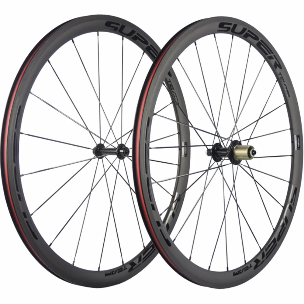 Велосипедные колеса SUPERTEAM комплект углеродных колес для велосипеда Глубина 38