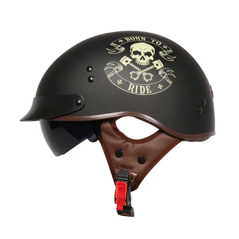 Model 9 TORC T55 винтажный полушлем летний мото rcycle шлем Ретро скутер шлем Lucky 13 Cool Skull moto casco DOT утвержден capacete - Цвет: Model 9