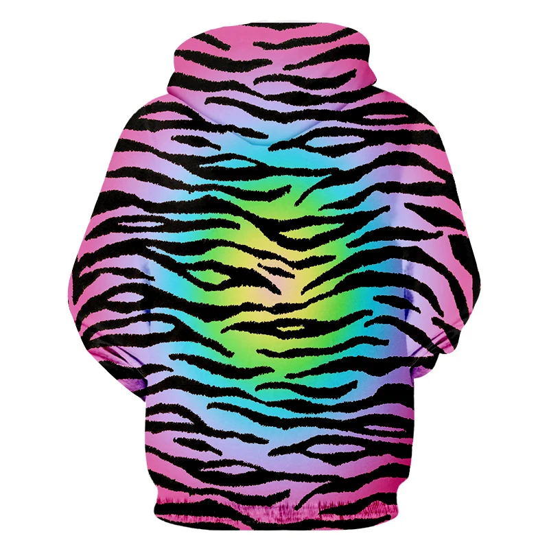 OGKB Мужская мода в полоску с длинным рукавом на молнии толстовки черный белый