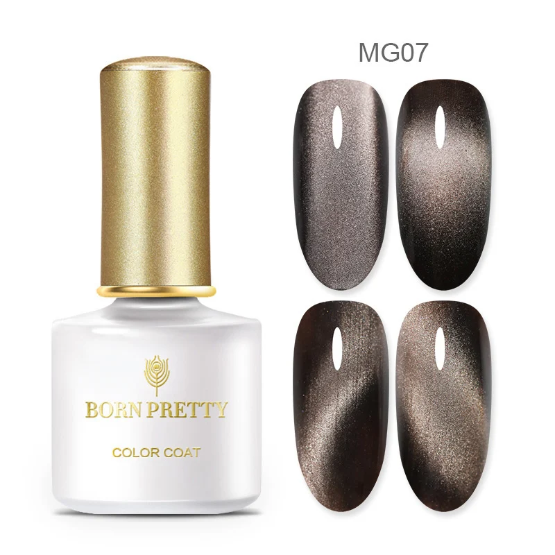 BP-MG07 BORN PRETTY 5D Гель-лак для ногтей с эффектом «кошачий глаз» 5 мл Магнитный замачивающий УФ гель-Лаки звездное небо нефритовый эффект лак черная основа - Цвет: BP-MG07