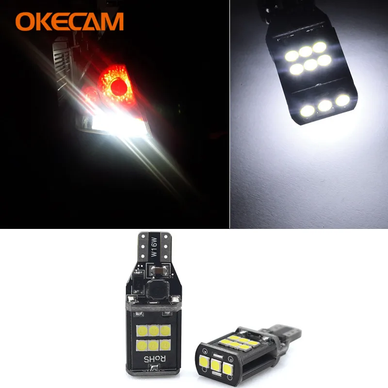 OKECAM 2x T15 W16W светодиодный Canbus Error Free лампы резервные фары заднего хода автомобиля