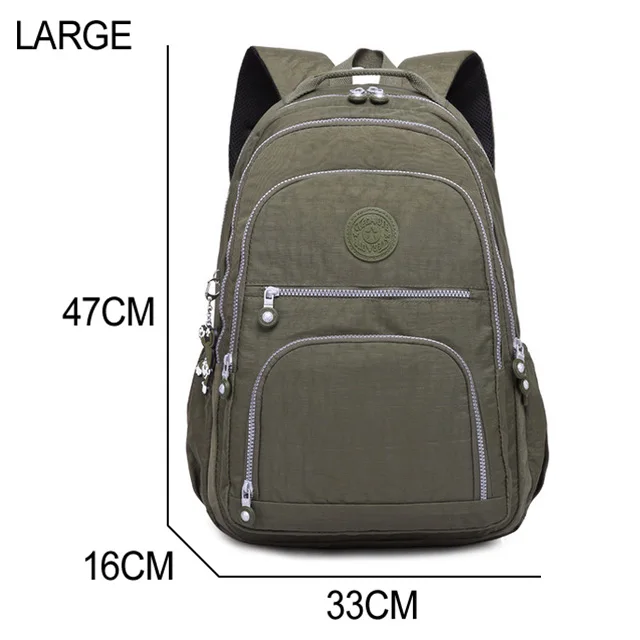 Школьный рюкзак для девочки-подростка Mochila Feminina женские рюкзаки нейлон водонепроницаемый повседневный рюкзак для ноутбука женский Sac A Do - Цвет: 1377-ArmyGreen