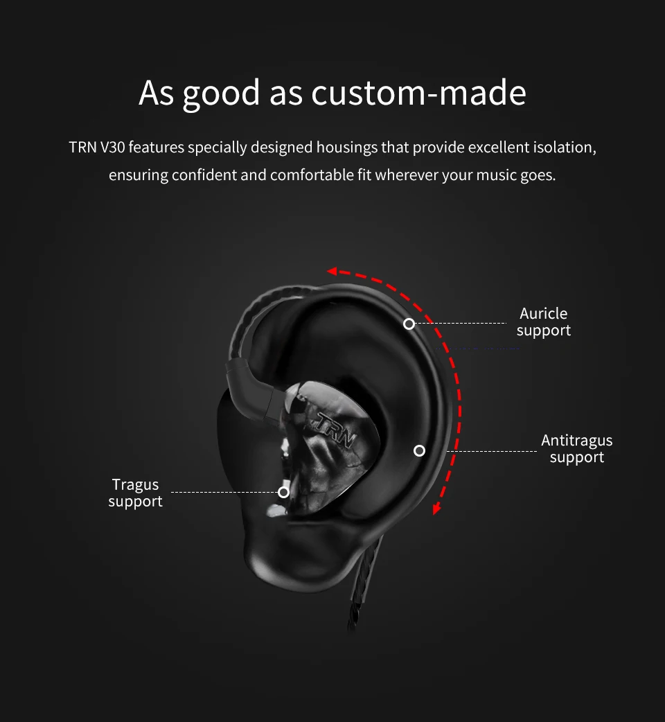 TRN X6 6BA мониторные наушники с сбалансированным арматурным драйвером Hi Fi стерео проводные спортивные наушники профессиональные диджейские наушники 2Pin съемные