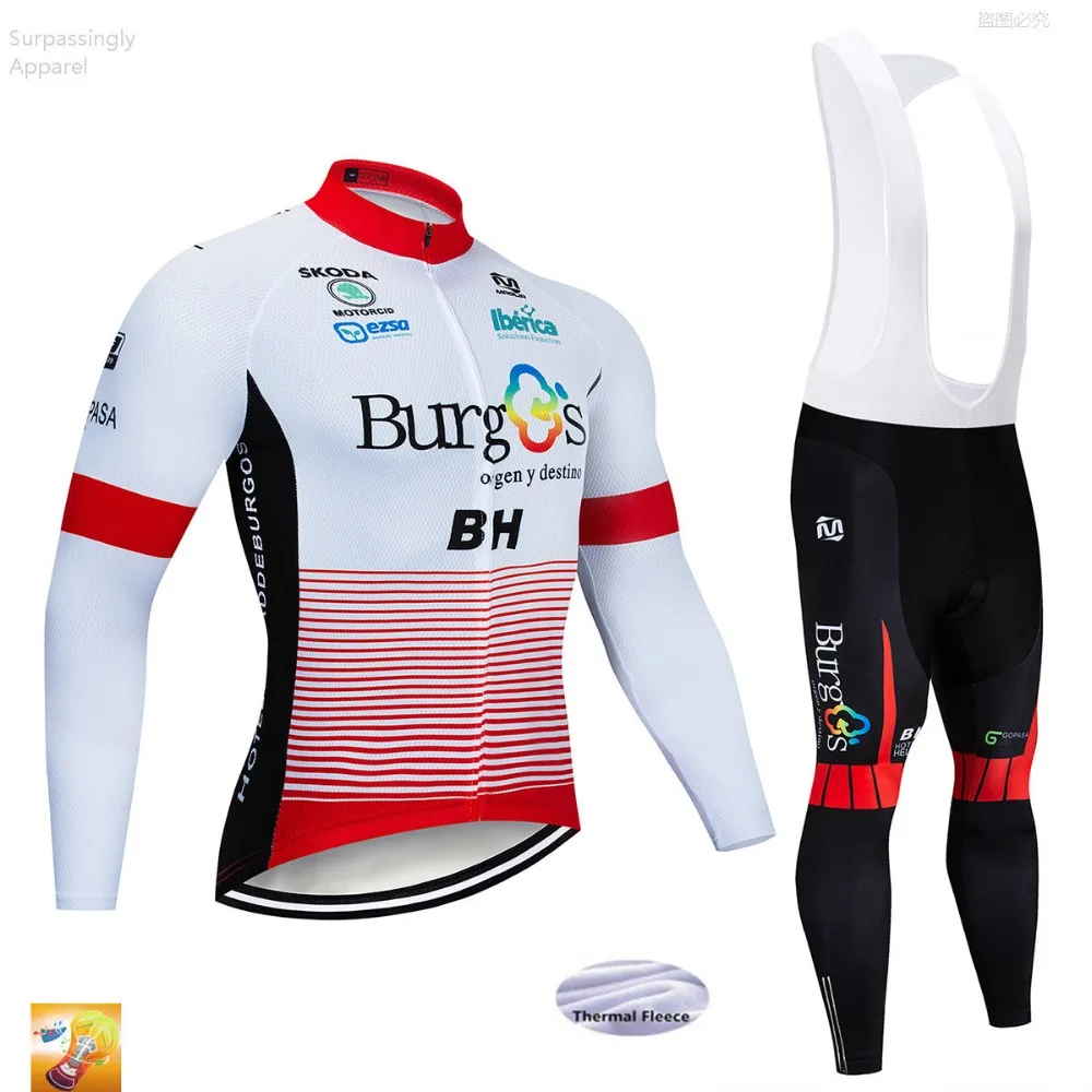 BH Pro Team зима 2018 трикотаж 16D колодки велосипед брюки комплект мужские Ropa Ciclismo