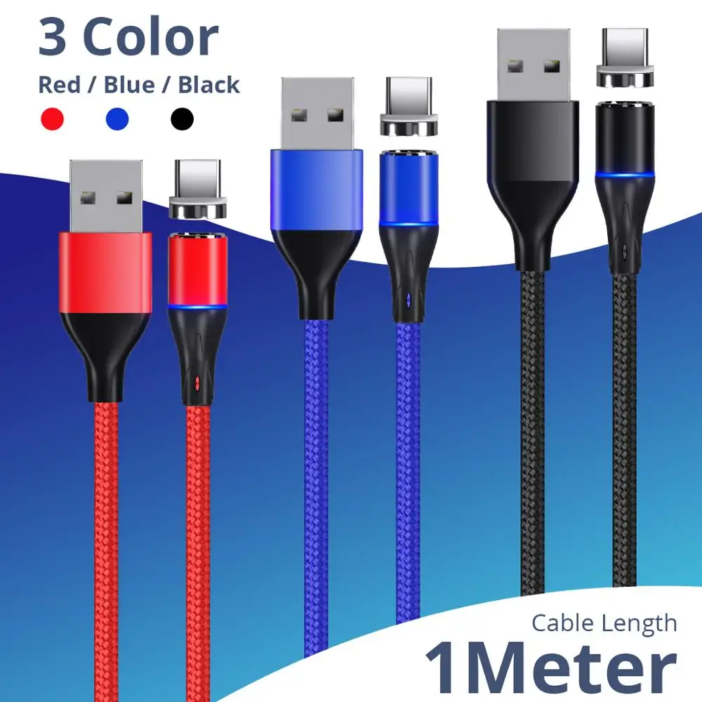 Магнитный кабель ANMONE Type C быстрая зарядка USB магнитный провод Android для мобильных