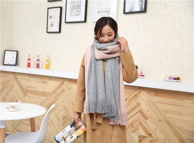 Женская мужская шарфы модные 2017 дамы зимние хиджаб шали пашмины обертывания