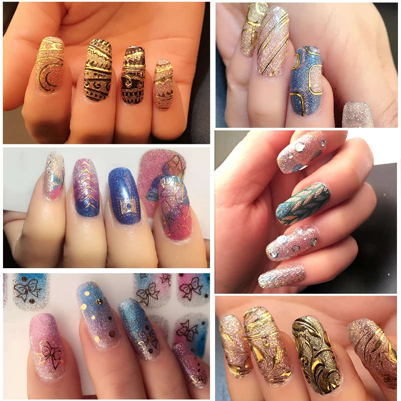 1 шт. Профессиональный 18 видов конструкций для украшения ногтей винтажный