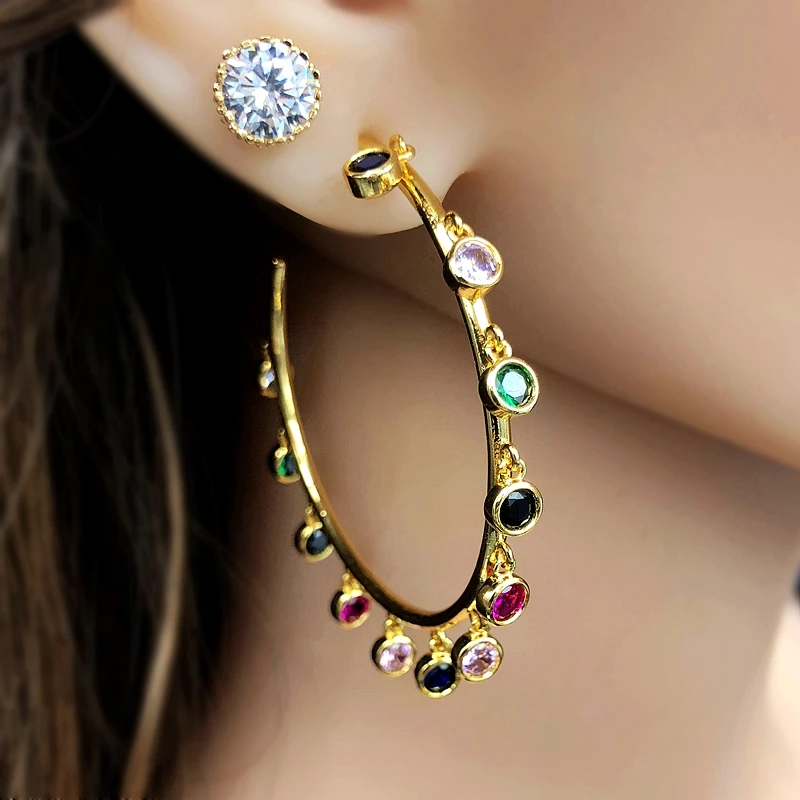 Женский ювелирный комплект из колье и серёг с круглой оправой|Ювелирные наборы| |