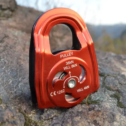 Подвесной блок для скалолазания и альпинизма, магниевый сплав, одинарное колесо, 36 кН, для профессиональных занятий спортом на открытом воздухе в горах и высоких горных условиях.