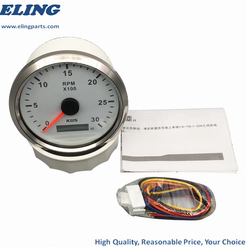 Новый KUS 85 мм VDO аналоговый аутометр Морской Тахометр RPM Датчик 3000 об/мин с