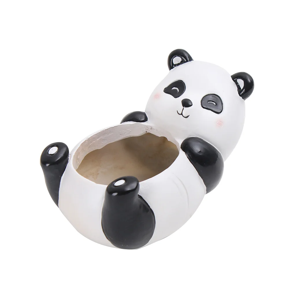 panda 1 шт. белый медведь горшок для растений милый мультфильм Настольный Мини Бонсай Кактус кашпо кавайные животные суккулент Цветочный Горшок Подарок для ребенка - Цвет: panda