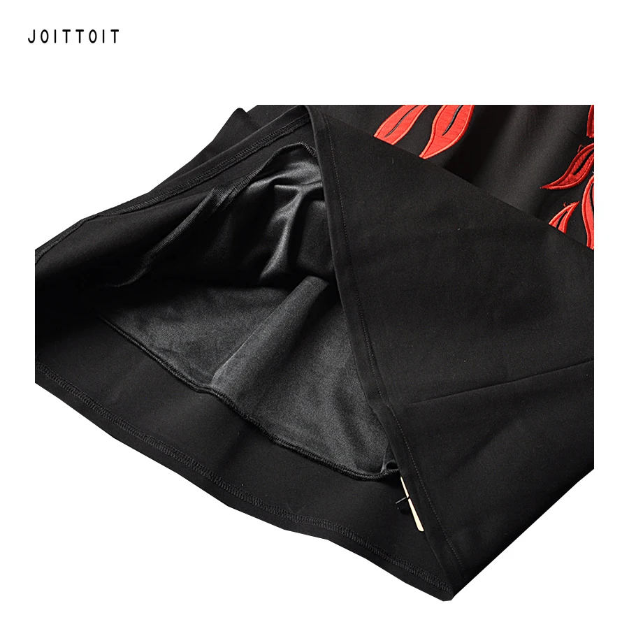 Для женщин Весна Линия платье Офисные женские туфли Кружево лоскутное Вышивка