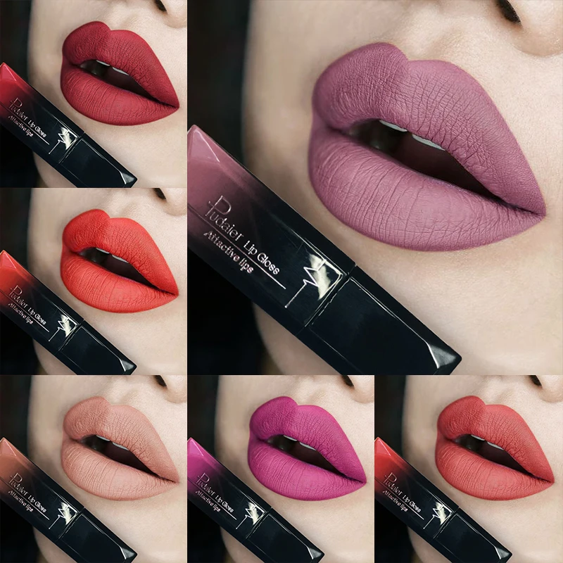 PUDAIER Lip Gloss Sexy Lipstick Metallic Lipgloss new Long Lasting Tattoo Pigment Matte Liquid Makeup Lips | Красота и здоровье