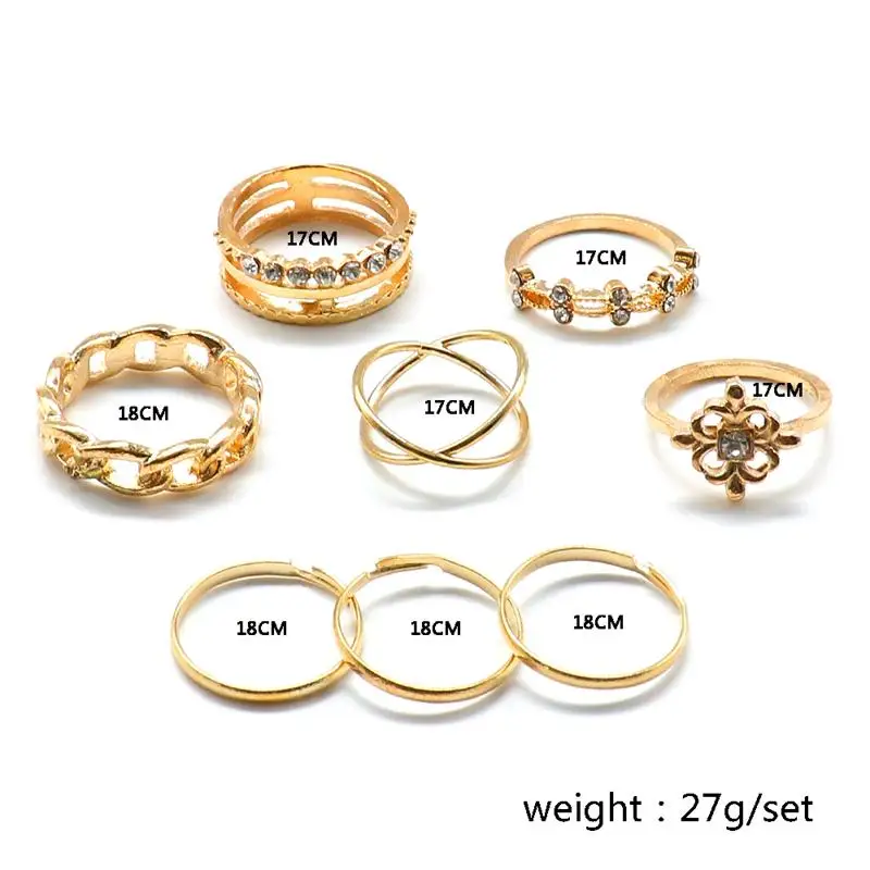 Модный женский комплект из 8 шт./компл. золотистого геометрического круга цветка