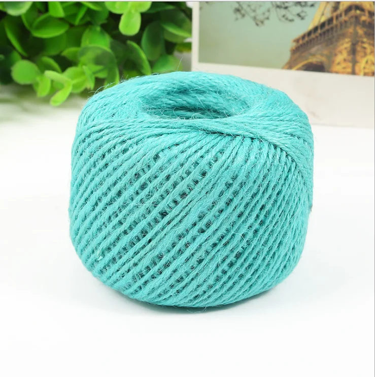 50M/Roll Natural Burlap Hessian Jute Twine Cord Hemp Rope String 2mm Rustic Wrap Gift Packing Wedding Decoration DIY | Дом и сад