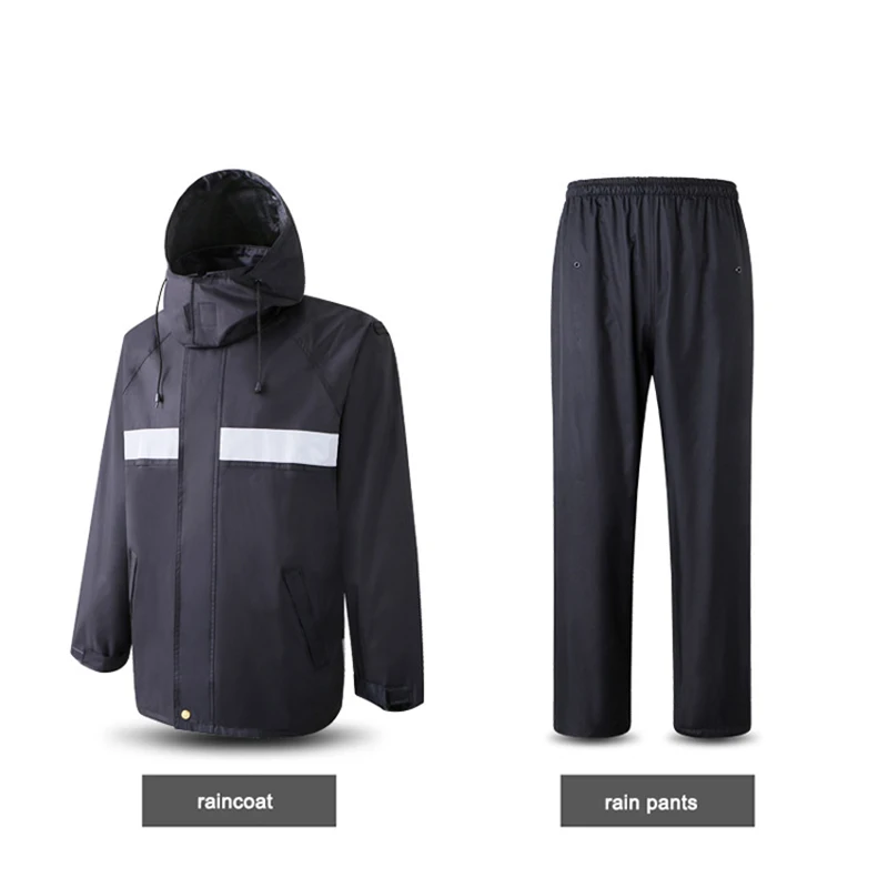 Reflective Raincoat Women/Men Suit Rain Coat Outdoor Hood Construction Security Motorcycle Fishing Camping | Безопасность и защита