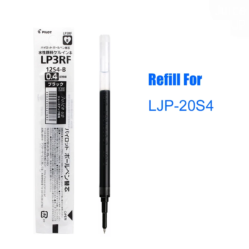 LifeMaster Pilot Gel Refill 0.4 mm For Juice Up Super Smooth Needle Tip Student and Office Pen LP3RF12S4