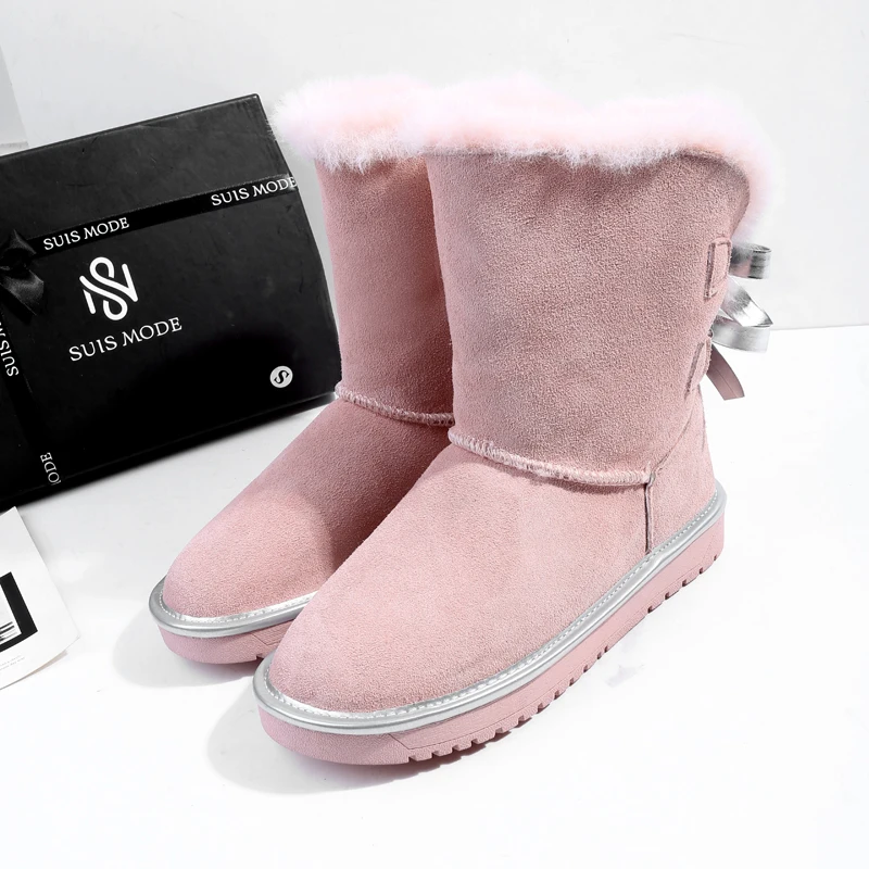 Elissara женские зимние ботинки Для женщин толстый Мех животных теплые ботильоны из