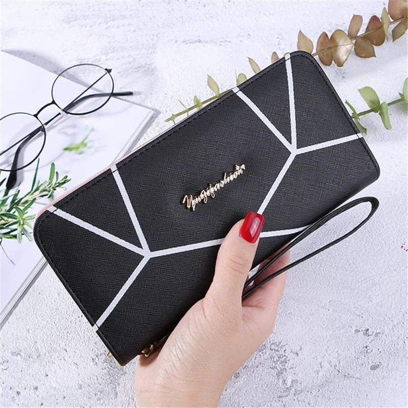 Новинка 2018 Женский Длинный кошелек модная сумка для карт простой на молнии с