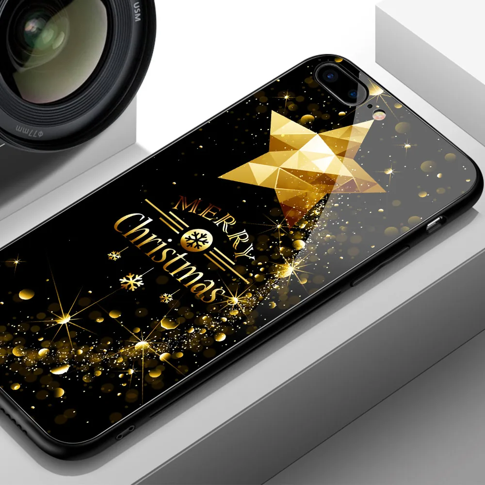 Finder чехол для iPhone 7 Рождество защитное стекло задняя крышка с Рождеством Христовым чехол для iPhone 6 6s 7 8 плюс XS Max XR X
