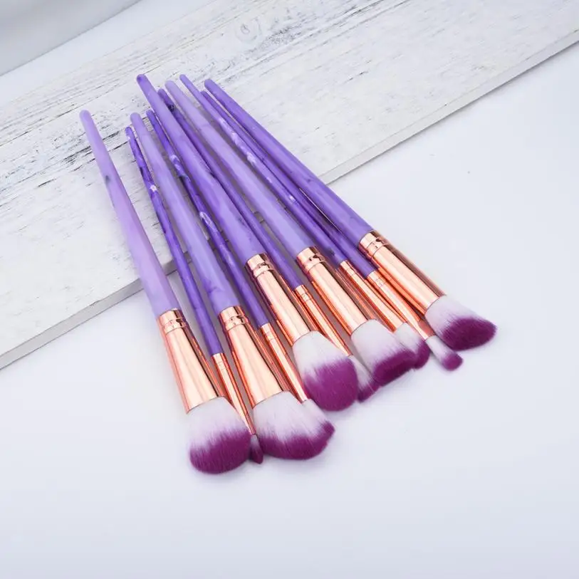 10PCS Makeup brushes set marble Make Up Foundation Eyebrow Eyeliner Blush Cosmetic Concealer Brushes 2U0629 | Красота и здоровье
