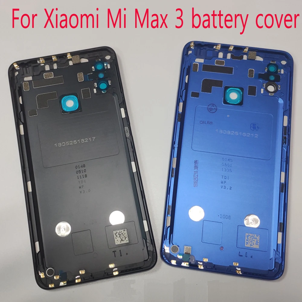 Оригинальная крышка батарейного отсека для Xiaomi Mi Max 3 Max3 задняя корпуса + Замена