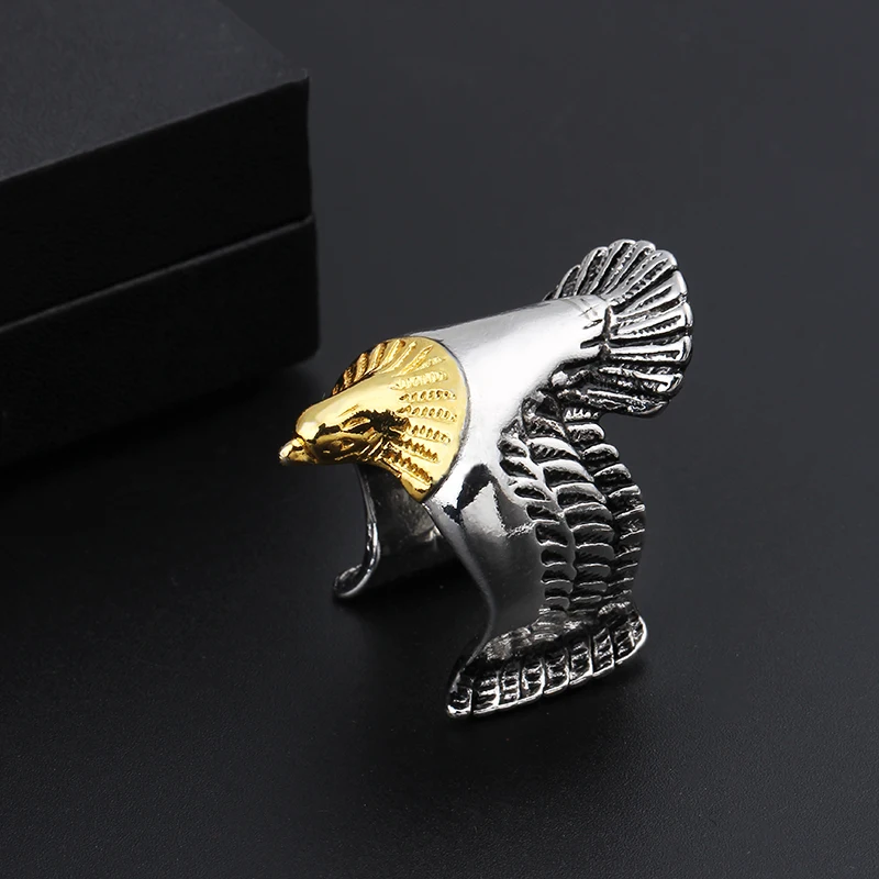 Панк готический двухцветный Золотой Цвет титановая нержавеющая сталь