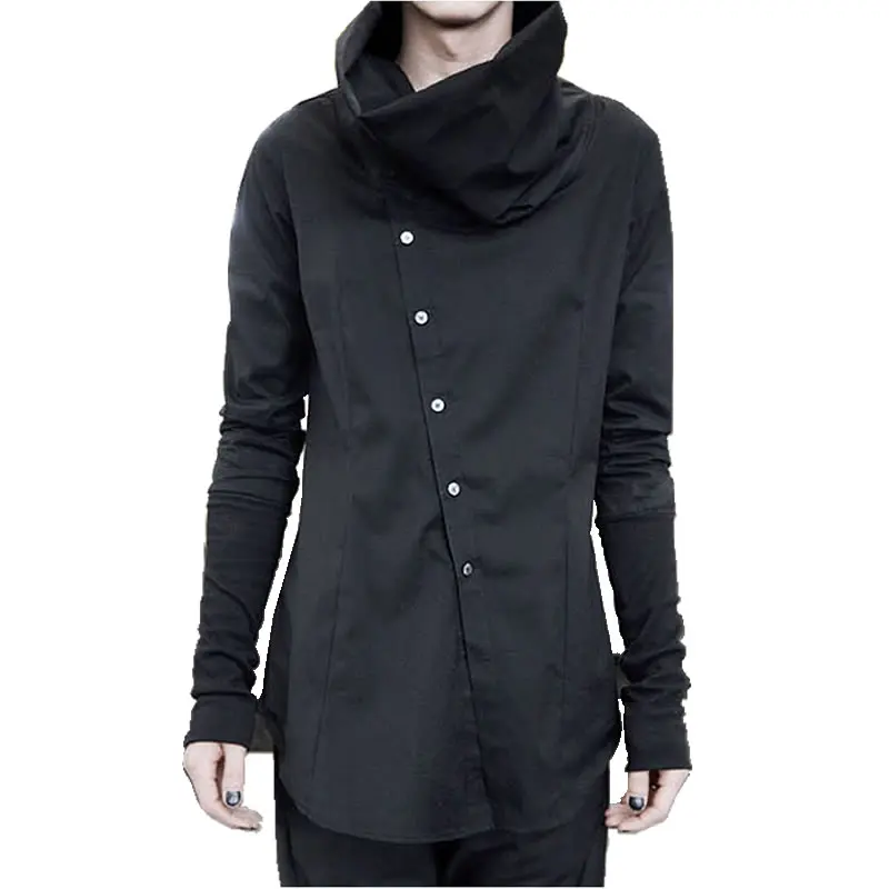 Необычный ультра с высоким воротником британский корейской выращивания рубашку