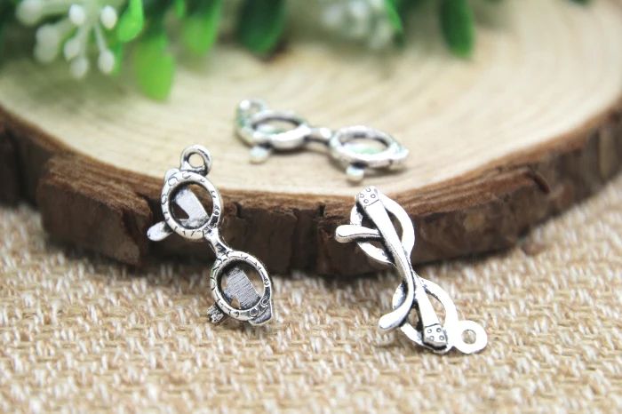 Подвески для очков 40 шт. подвески античного серебристого цвета 10x20 мм | Украшения