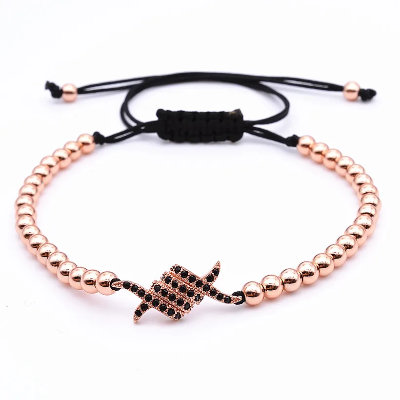 Anil Arjandas Women's Bracelets Men Jewelry Black CZ Eagle Claw Charm Beads Noodles Braided Macrame Bracelet | Украшения и