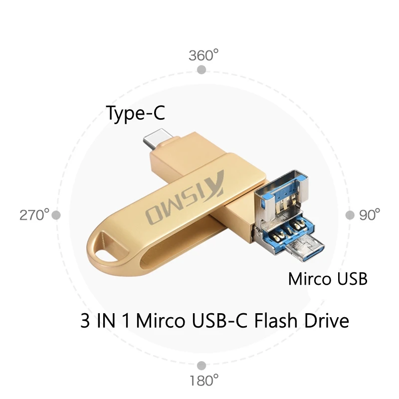 Micro USB OTG флеш-накопитель Kismo 3.0 Type-C для телефонов Samsung S8 S9 HuaWei P10 P20 Mate10 S6 S7 Edge Android |