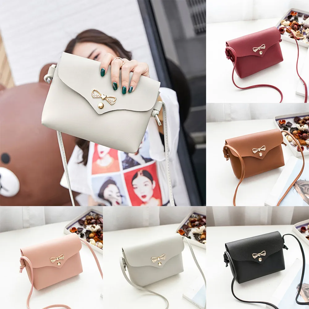 Aelicy Women Cover Bow Handbag PU Leather Women's Shoulder Crossbody Bags for Ladies clutch Small Handbags Purse Bolsos | Багаж и