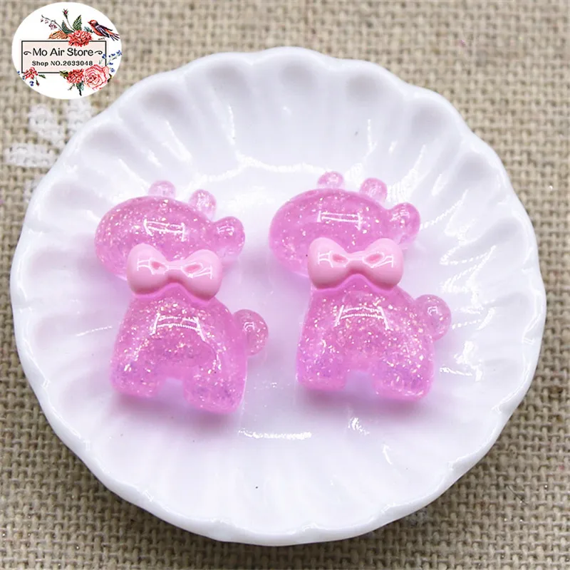 10 шт. Каваий розовый/фиолетовый олень плоская спина Кабошон Художественное