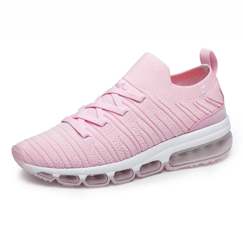 Pink White W Летние мужские кроссовки для бега с воздушной подушкой, кроссовки для бега на открытом воздухе, спортивный светильник, крутые кроссовки для прогулок, тренировок, тенниса - Цвет: Pink White W
