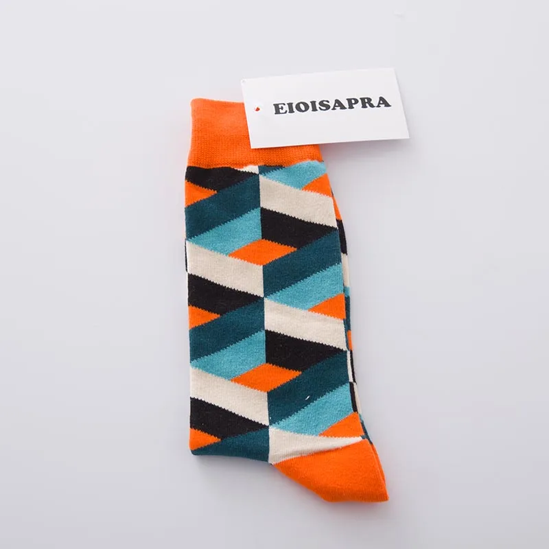 4 EIOISAPRA, 5 пар, США/Европейские уличные, Meias, цветные, хип-хоп, счастливые мужские носки, унисекс, скейтборд, забавные носки, платье, Calcetines Hombre - Цвет: 4