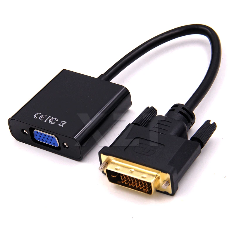 На 1 шт DVI D 24 + в VGA HDTV конвертер монитор кабель Full HD 1080P для ПК дисплей карты Высокое
