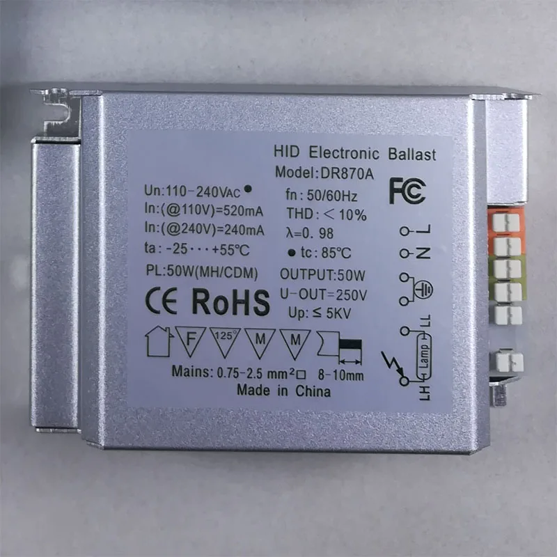 Электронный балласт для HID ксеноновая лампа 110 V-240 V Вход 35/50/70/150W Выход стандартных металлогалогенных ламп под рептилию освещения низкий Шум