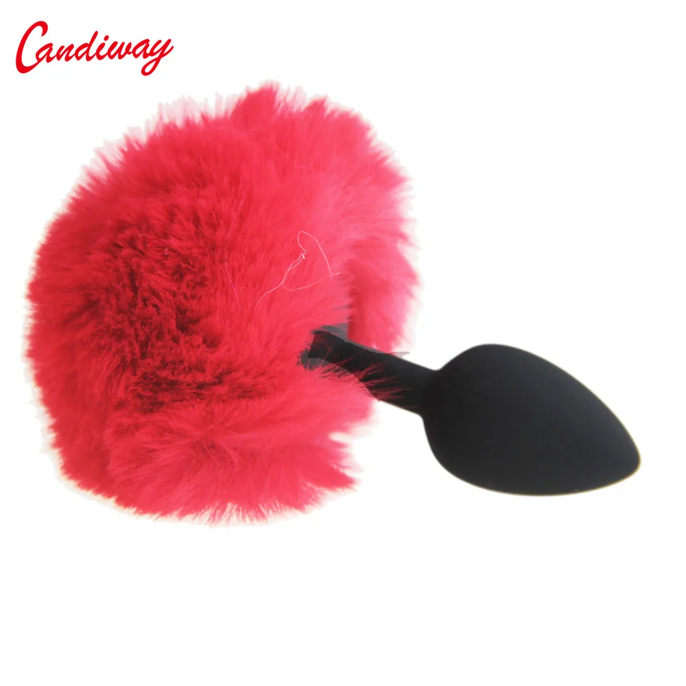 Хвост Кролика Анальная пробка искусственная пуля интимные товары бутанки для