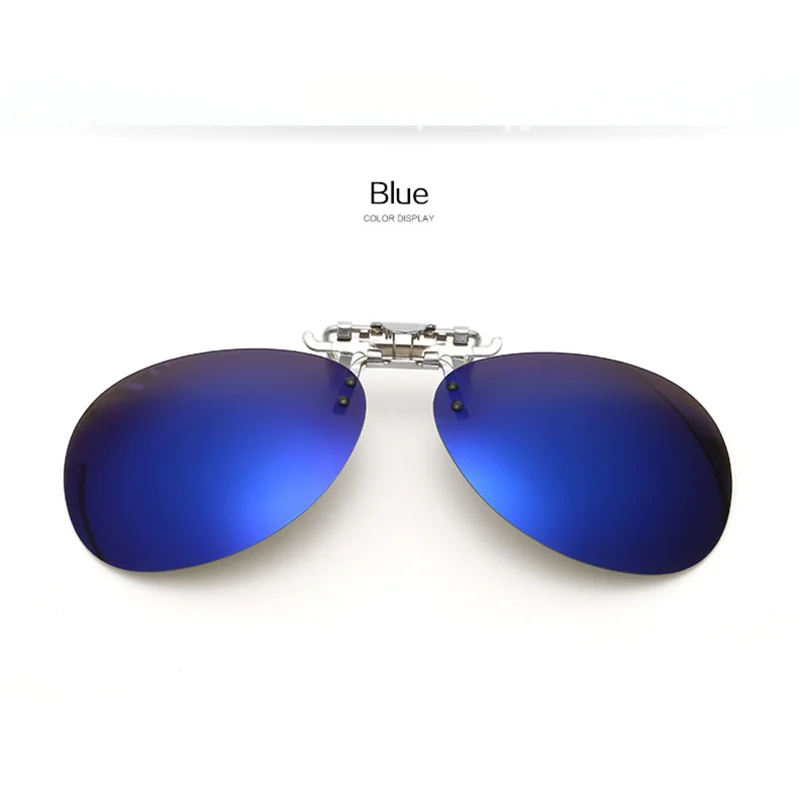 Blue YOOSKE, модные бескаркасные солнцезащитные очки пилота, мужские поляризованные солнцезащитные очки на застежке, желтые очки для ночного видения, откидные очки - Цвет линз: Blue