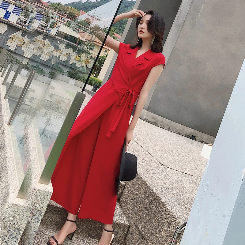 

High quality fashion new hot women large size Slim one-piece nine pants spring summer lacing Simple Comfortable Female clothing