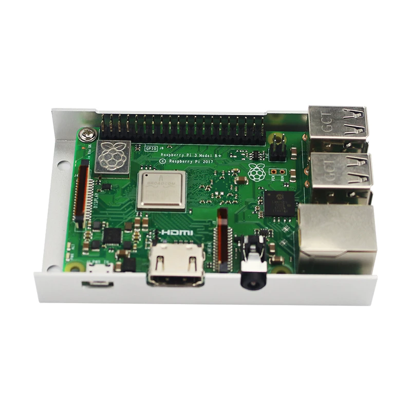 Raspberry Pi 3 Model B+ плюс металлический чехол, корпус из алюминиевого сплава, серебряный цвет, совместим с Raspberry Pi 3