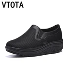 Женские кроссовки на танкетке VTOTA, сетчатые туфли на танкетке, для весны и лета, H41