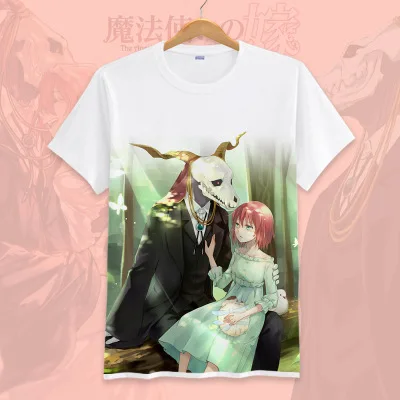 24 Футболка с аниме «Mahoutsukai no Yome The Ancient magus», футболка для невесты, парная футболка с короткими рукавами и рисунком, футболки, camiseta - Цвет: 24