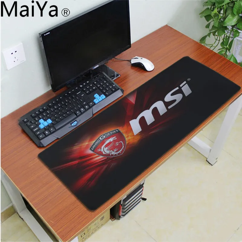 MaiYa простой дизайн Msi Dragon Логотип Индивидуальные коврики для мыши компьютер Аниме Коврик для мыши и ноутбука резиновая мышь прочный Настольный коврик для мыши - Цвет: LockEdge 30x80cm