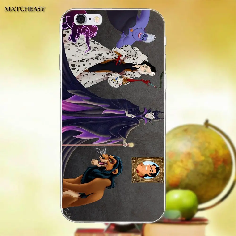 Soft TPU Cases Covers Disny Villains For Apple iPhone X XS Max XR 4 4S 5 5C SE 6 6S 7 8 Plus | Мобильные телефоны и