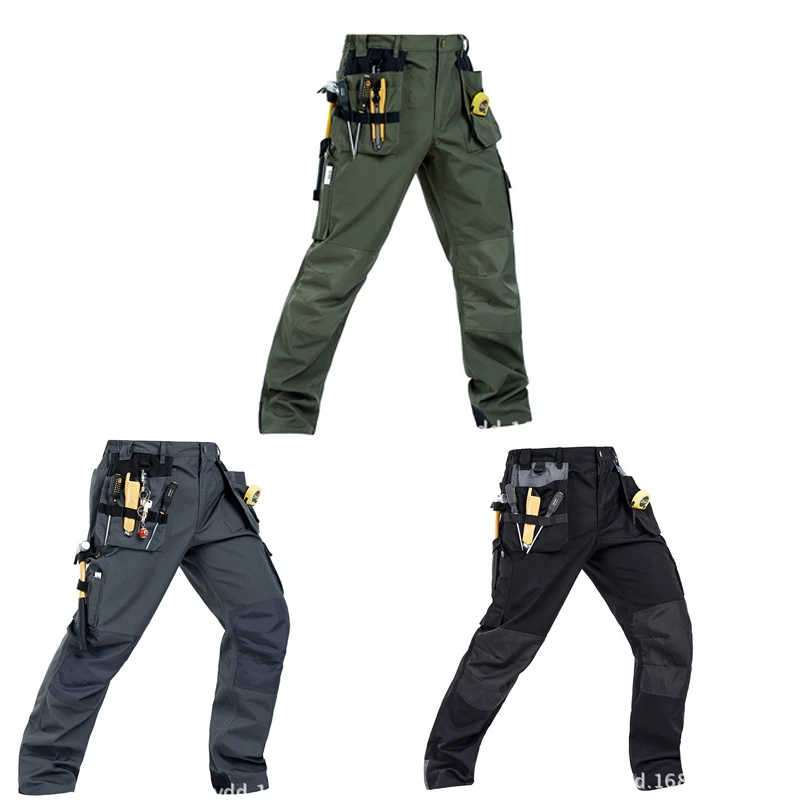 Рабочие брюки мульти одежда с карманами стойкая работника механик карго штаны