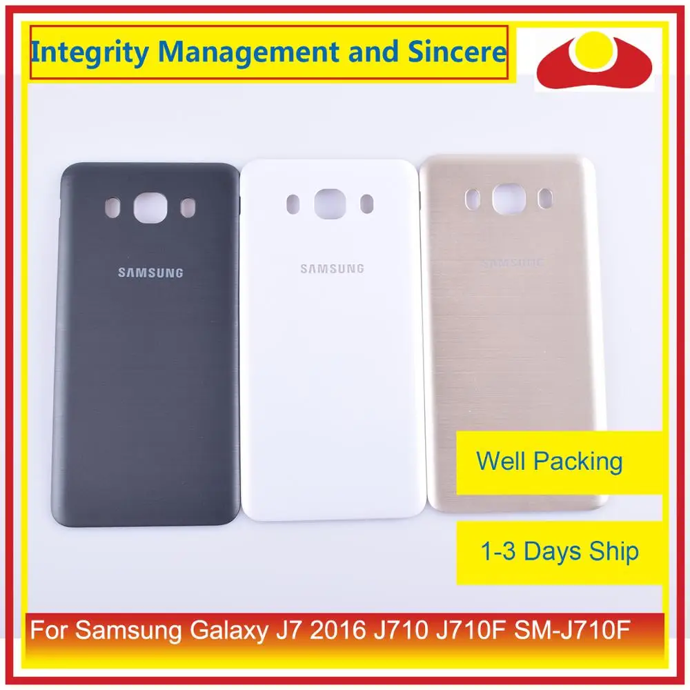 Оригинальный корпус для Samsung Galaxy J7 2016 J710 задняя крышка аккумулятора J710M J710H