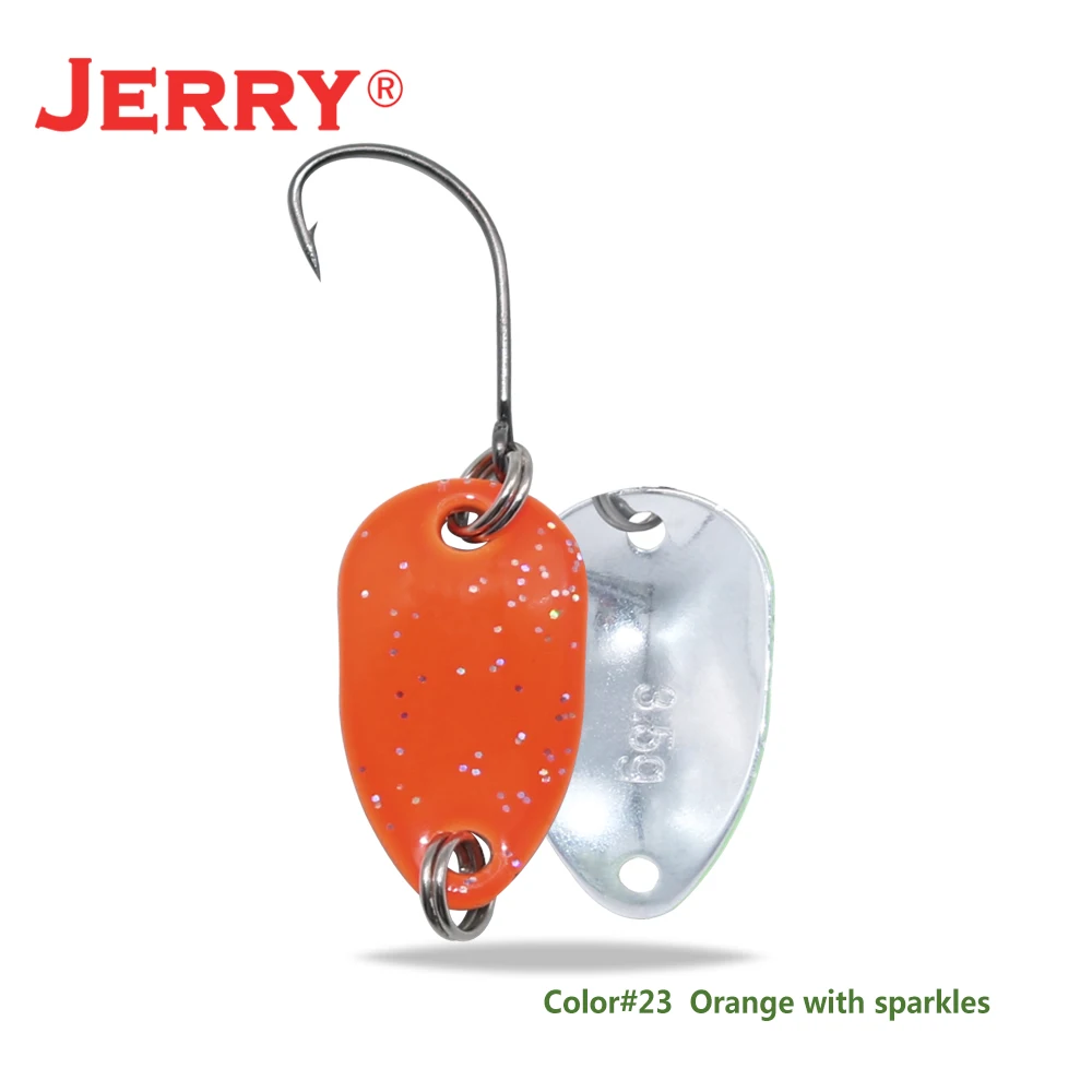 Jerry 1 шт. 2 г 3,5 г 4,5 г микро рыболовные ложки воблер несколько цветов рыболовные приманки Спиннер приманка форель ложка - Цвет: 23 Orange sparkles